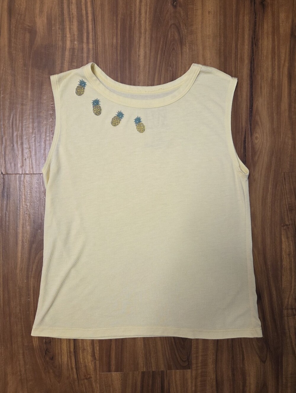 Yellow Pineapple Tank Top Size Small